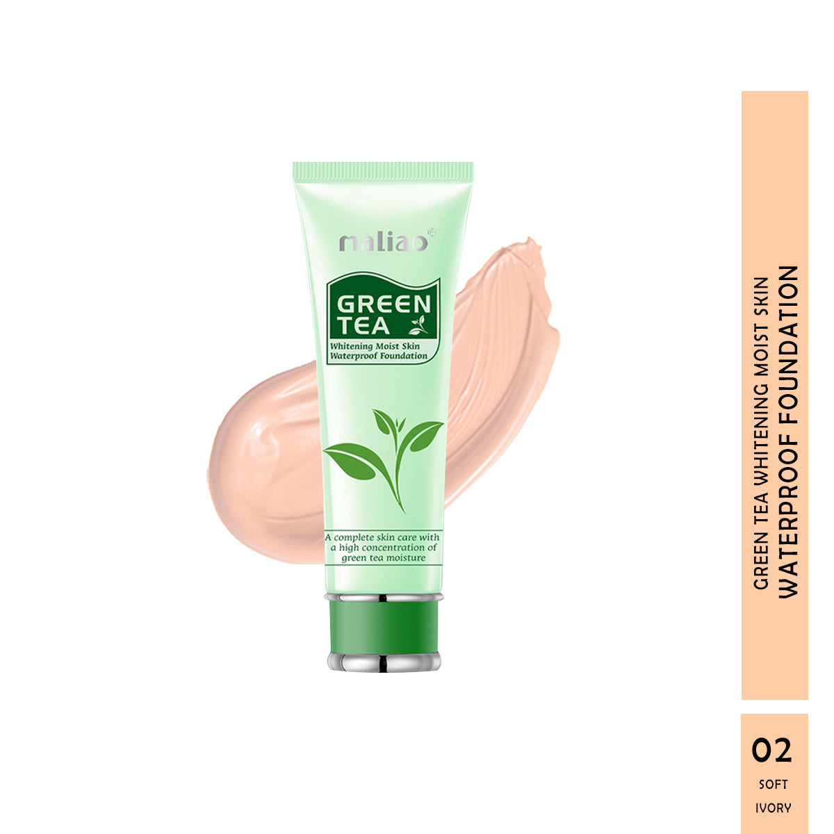 Maliao Green Tea Whitening Moist Skin Waterproof Foundation Face